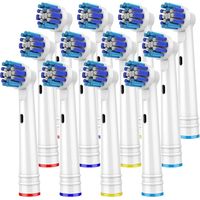 Têtes de brosse à dents de rechange pour Oral-B, têtes de rechange compatibles avec la brosse à dents électrique Oral B Braun (lot de 12)