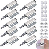 CCYKXA 10 Stück Push-to-Open-Magnetverschluss für Schranktüren, Magnetverschluss, Dämpferpuffer, öffnet und schließt mit Druck für Schranktüren, Schubladen, Möbel und Schränke