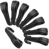 Lot de 12 clips pour phares de casque légers, fixations pour casques de chantier et lampes frontales.-6.00X2.50X1.50CM-Black