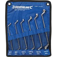 Clés à Œil Doubles Bi-Coudées 6 pcs 6 - 17 mm - Outils Pratiques pour Mécaniciens - Silverline