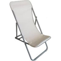Sdraio Sedia Da Spiaggia Mare Campeggio Giardino Esterno 281003 Pieghevole 52x76x91cm Blanc