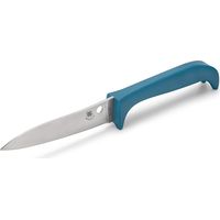 Spyderco STE-K20PBL Küchenmesser Counter Puppy blaue Klinge Drop point glatt satiniert 7Cr17 Stahl, Länge 8,8 cm mit blauem Kunststoffgriff