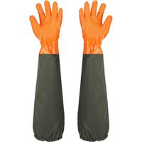 Dépolie Étanche Gants Allonger Gants en Caoutchouc Gants de Nettoyage D'étang Doublure Poignets Élastiques