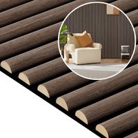 TolleTour 1 panneau acoustique semi-circulaire Panneau mural Panneaux muraux modernes Acoustique Bois MDF Panneaux muraux 120x60x2,1 cm Noyer