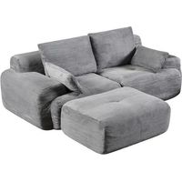 Sofa 2-Sitzer Sofa ohne Montage, Cordstoff, ergonomisch & platzsparend