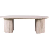 Table basse VAGOS – Coloris chêne clair – Table basse rectangulaire 120x70 cm – MDF – Design naturel et moderne
