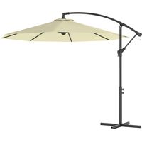 Ombrellone da Giardino 3x2,5m con Braccio Inclinabile e Manovella Beige
