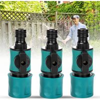 Set mit 3 Schnellkupplungen für Gartenschläuche – Absperrventil, Anschlüsse und Zubehör