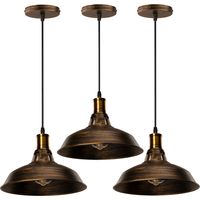Vintage Pendant Lights Retro Pendant Light Creative Vintage Ceiling Light For Kitchen Farmhouse Hallway Indoor Bronze (3PCS)