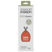 Eco-friendly recycled waste bin liners IW4 de 50 L (pack de 20) - Fabriqué à partir d'au moins 70 % de plastique recyclé, construction extra-robuste, fermeture par cordon de serrage, gris.