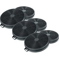 vhbw 6x Filtres à charbon actif compatible avec Whirlpool Continua 120, Continua 90, Cappa, Cappa Trivalcucin, Cielo hotte aspirante - 20,2 cm