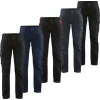 Blaklader 7144 Industria Stretch Damen Arbeitshose - M - Schwarz / Rot