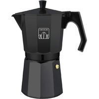 Cecotec – Cafetière italienne 3 tasses 150 ml en aluminium – Joint silicone hermétique – Poignée thermorésistante – Filtre en acier inoxydable
