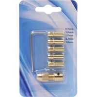 Lot de 7 mini mandrins de serrage en laiton pour forets de 0, 5, 3 0 mm, conçus pour une utilisation avec des perceuses manuelles et des outils électriques, excellents pour les projets de loisirs