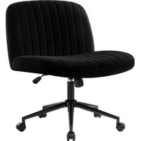Chaise de bureau sans accoudoirs – Chaise pivotante réglable en hauteur – Dossier ergonomique – Assise moelleuse et spacieuse – Noir – Intimate Wm Heart
