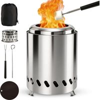 Brasero de table portable sans fumée en acier inoxydable pour camping, extérieur, intérieur, jardin