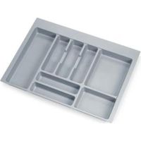 Emuca 8332021 Range couverts Optima pour tiroir universel, module 700mm, plastique, gris