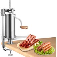 Costway – Machine à saucisses 3L en acier inoxydable – 4 tubes de remplissage (Ø 15/19/22/25 mm) – Stabilité antidérapante – Facile à nettoyer