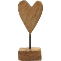 SCULTURA CUORE IN TEAK RIC. CM 10X10X25 (PEZZI UNICI - NON RIP. IN SERIE)