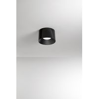 Plafonnier Led Cylindrique Moderne En Métal Noir Brillant, 24W Dimmable Cct, Diamètre 35 Cm, Haute Efficacité Lumineuse Cri 80 - Parenz Design