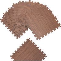 MONZANA® 8x Tappetino di protezione per pavimenti 45x45cm antiscivolo impermeabile fitness tappetino puzzle materassino espandibile aspetto laminato Beige