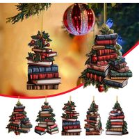 Convient pour le pendentif acrylique monobloc « L'Étrange Noël de Monsieur Jack » en solde chez Jacenvly, parfait pour les sapins de Noël, les amoureux des livres et la décoration du rétroviseur intér