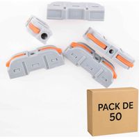 50 Bornes de Raccordement à Levier en ligne (1 entrée / 1 sorties), 32A - LT-211
