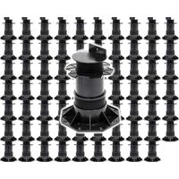 XPOtool Set 70x Stelzlager für Terrassen, 2700kg, 137-215mm, höhenverstellbare Stellfüße für Terrassendielen, Platten und Planken