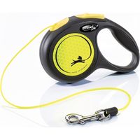 Grand 5 mètres: Laisse extensible modèle Flexi New Neon avec composants réfléchissants pour chiens