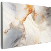 TABLEAU SUR TOILE Marbre - Gris - Or Toile Peinture Grand Format XXL 150x100 cm