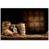 Tableau sacs de café grains