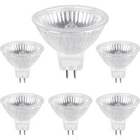 GU5.3 50W 220V Halogen Bulb, 680lm Warm White 2700K Dimmable, MR16 Halogen Spot Bulb, Pack of 6