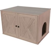 Armoire à litière pour chat avec entrée latérale et séparateur