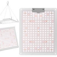 Lampada per coltivazione crescita piante spettro completo 30 x 24 cm 234 LED 110 W Argento