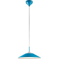 Hängelampe Hängeleuchte Pendelleuchte Esszimmerlampe Wohnzimmerleuchte Esszimmer, Retro blau, LED 12W 960Lm warmweiß, DxH 32x150cm