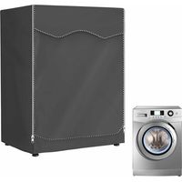 (Gris clair, 60 x 55 x 85 cm) Pour machine à laver et sèche-linge d'extérieur , housse pour machine à laver imperméable avec ouverture frontale