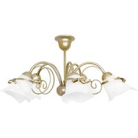 Suspension Luminex Kokarda 5 globes verre laiton doré
