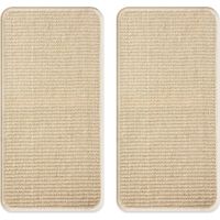 2 Pièces (Couleur Bois) Tapis griffoir pour Chat,50x25cm,Antidérapant Griffoir Chat Canapé,Tapis griffoir Chat,Convient aux Murs et aux Coins, Anti Rayures, protège Les Meubles et Les canapés