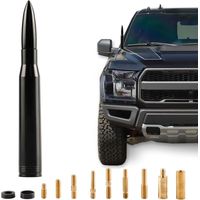 Antenne de rechange universelle pour voiture, compatible avec Ford, Dodge, Chevrolet, GMC, Jeep et Toyota Truck – Fabriquée en billettes robustes et en aluminium, noire