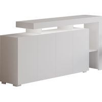 Credenza in legno "Beliz" - 170 x 35 x 80 cm - Bianco