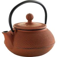 Tetera de hierro fundido Lacor - Naranja- Capacidad 0,6 Litros.