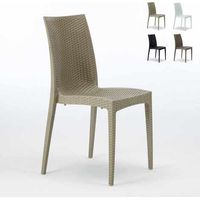 Grand Soleil – Chaise de jardin empilable en polyrotin – Confort ergonomique – Résistante aux UV et intempéries – Idéale pour bars et restaurants