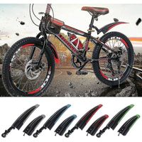 Ensemble de garde-boues de vélo, garde-boues réglables pour vélos de 20/22/24/26 pouces, rouge