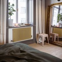 Brass Horizontal Designer Radiator Oval Column Central Heating Radiators 590x865