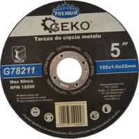 Disco da taglio per metalli Geko Premium 125x1,0 pollici...