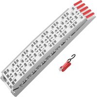 Wiltec Rampe de chargement pliable 2260 x 295 mm – capacité de charge max. 410 kg – en Aluminium – profil à trous – Rampe d'accès utilitaire moto ATV quad remorque