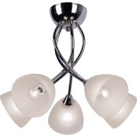 Lampadario Kaja FAMA K-JSL-6236/5 cromato 5xE14 bianco