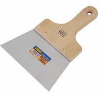 Edelstahlspatel mit Holzgriff 160 mm