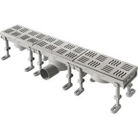 CANALE SIFONATO ABS+GRIGLIA INOX 600x100mm SCARICO DM 50mm