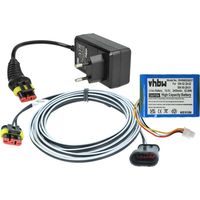 vhbw 1x Netzteil, 1x 3400 mAh Akku, 1x 3 m Niederspannungskabel kompatibel mit Gardena R100LIC, City, R130Li, R100Li Rasenmäher